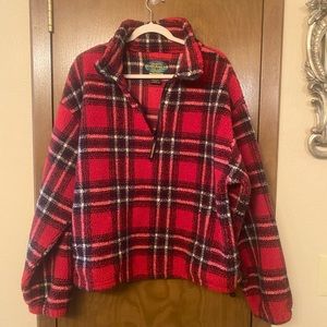 Terra wear fleece pullover plaid Mens M